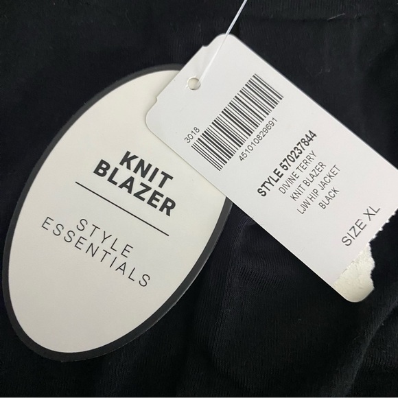 NEW Soma Divine Terry Knit Blazer Jacket XL Black Style Essentials 570237844 - Picture 9 of 15
